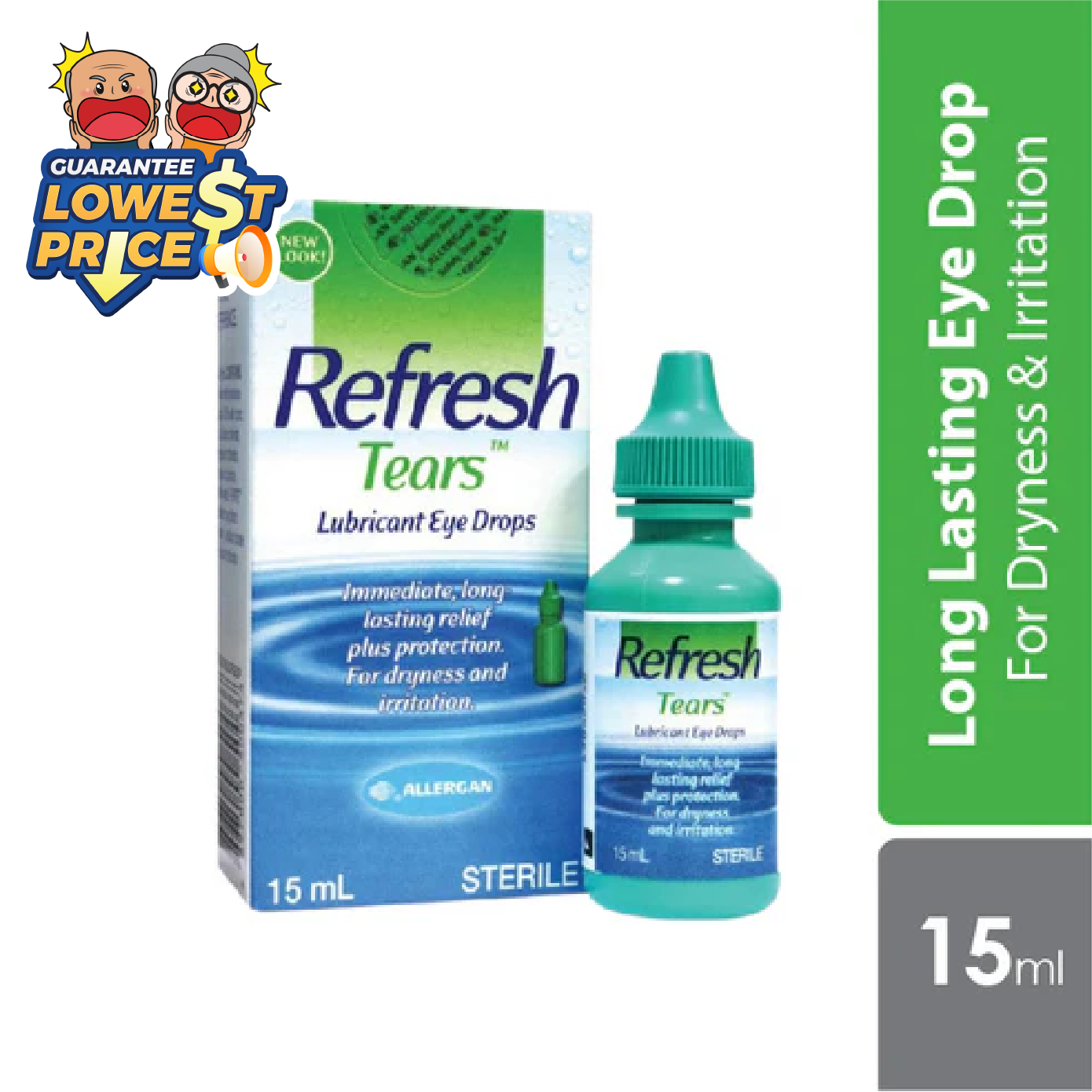 Allergan Refresh Tears Eye Drops 15ml | Moisturizes the Eyes