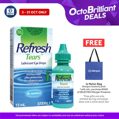 Allergan Refresh Tears Eye Drops 15ml | Moisturizes the Eyes Alpro Pharmacy