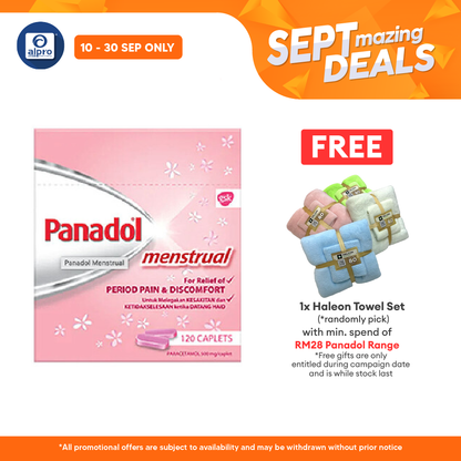Panadol Menstrual 120s | Effective Period Pain Reliever Alpro Pharmacy
