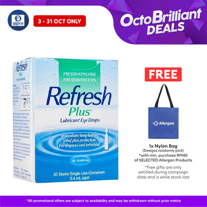 Allergan Refresh Plus Eye Drops 30x0.4ml | Provides instantly Moisturizer Allergan