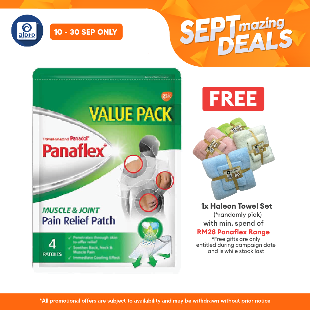 Panaflex Pain Relief Patch 4s | Fast Relief for Muscle & Joint Alpro Pharmacy