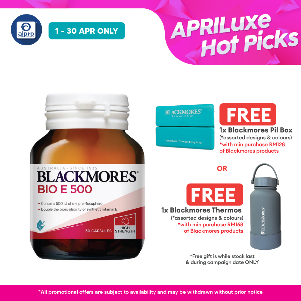 Blackmores Bio E 500iu 30s | Antioxidant Alpro Pharmacy