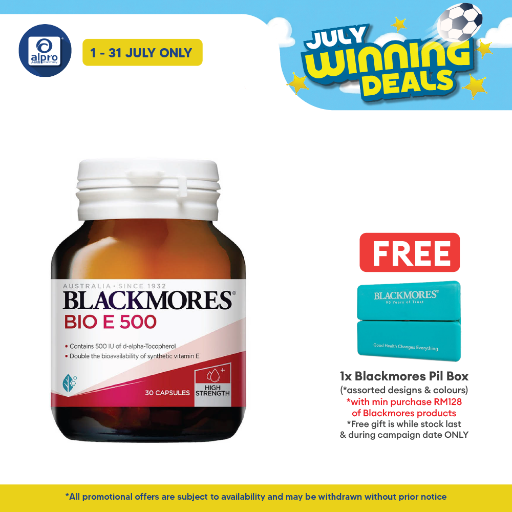 Blackmores Bio E 500iu 30s | Antioxidant Alpro Pharmacy