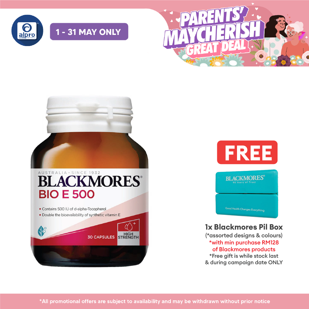 Blackmores Bio E 500iu 30s | Antioxidant Alpro Pharmacy