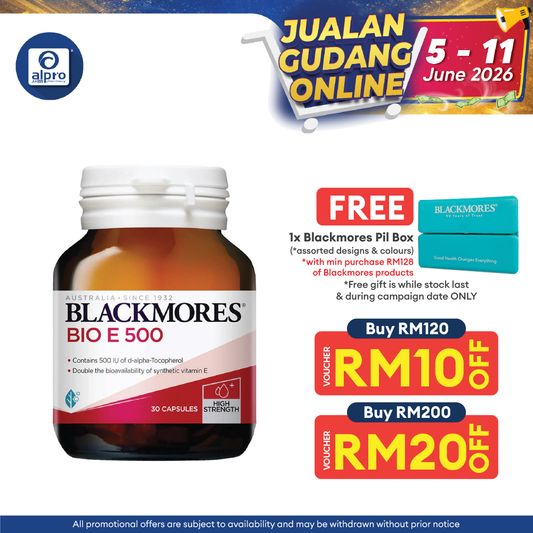 Blackmores Bio E 500iu 30s | Antioxidant Alpro Pharmacy