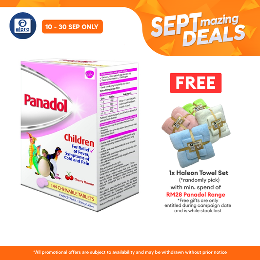 Panadol For Children 120mg 12x12s | Effective Pain and Fever Relief Alpro Pharmacy