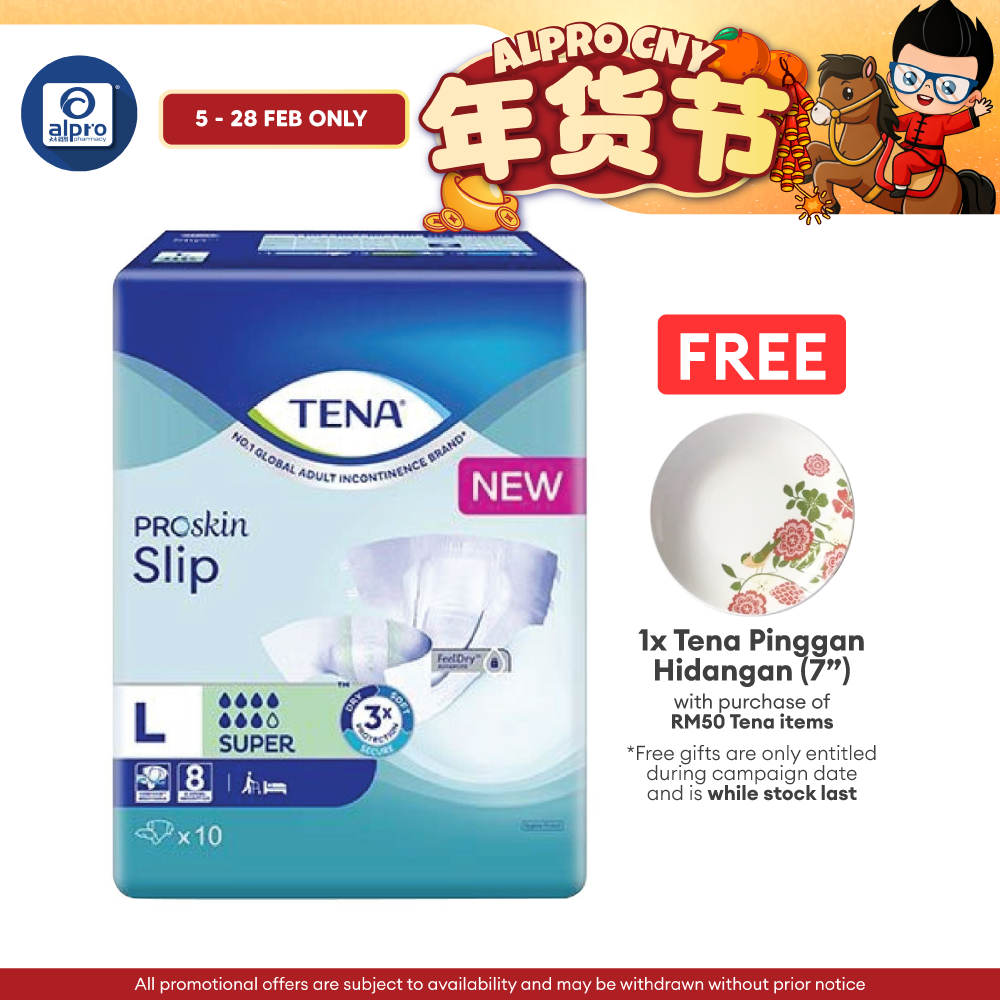 Tena Slip Super L 10's | High Leakage Security Tena