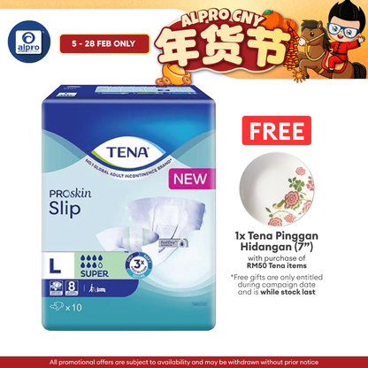 Tena Slip Super L 10's | High Leakage Security Tena