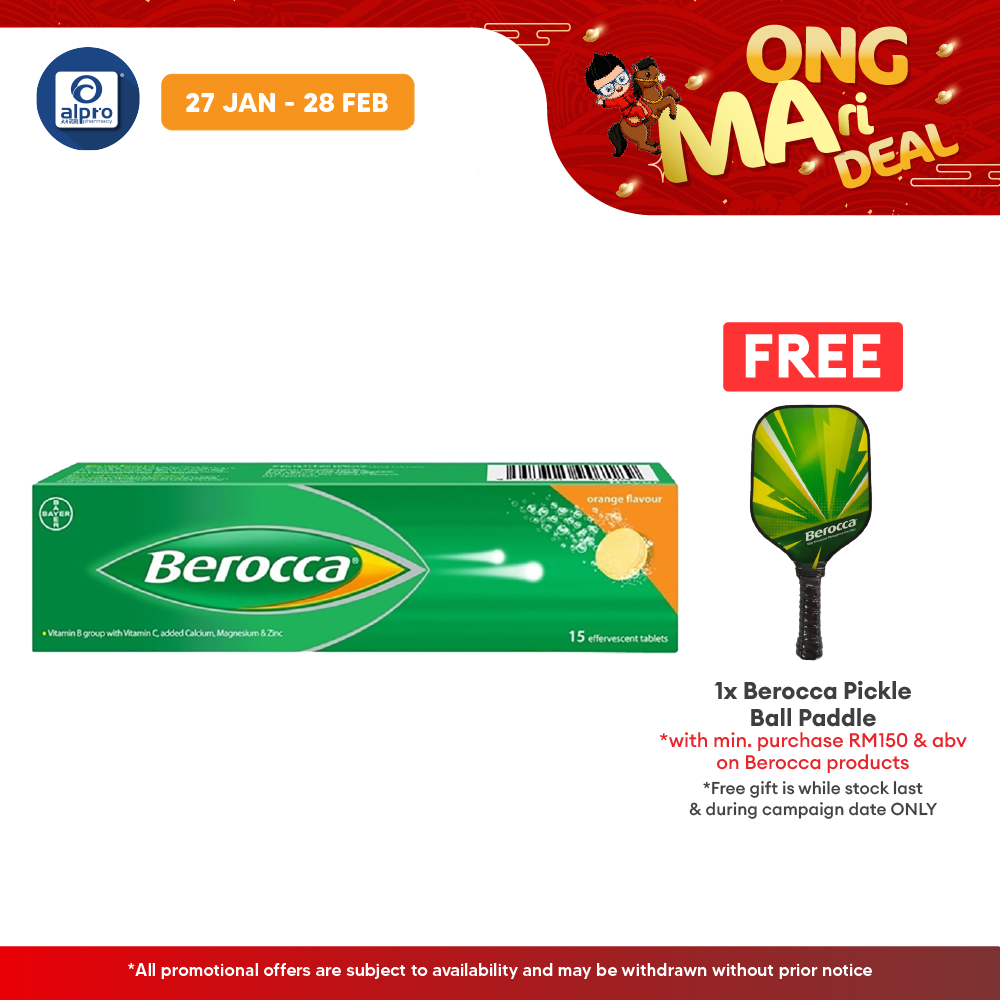 Berocca Effervescent Orange 15s | Vitamin B & C Berocca