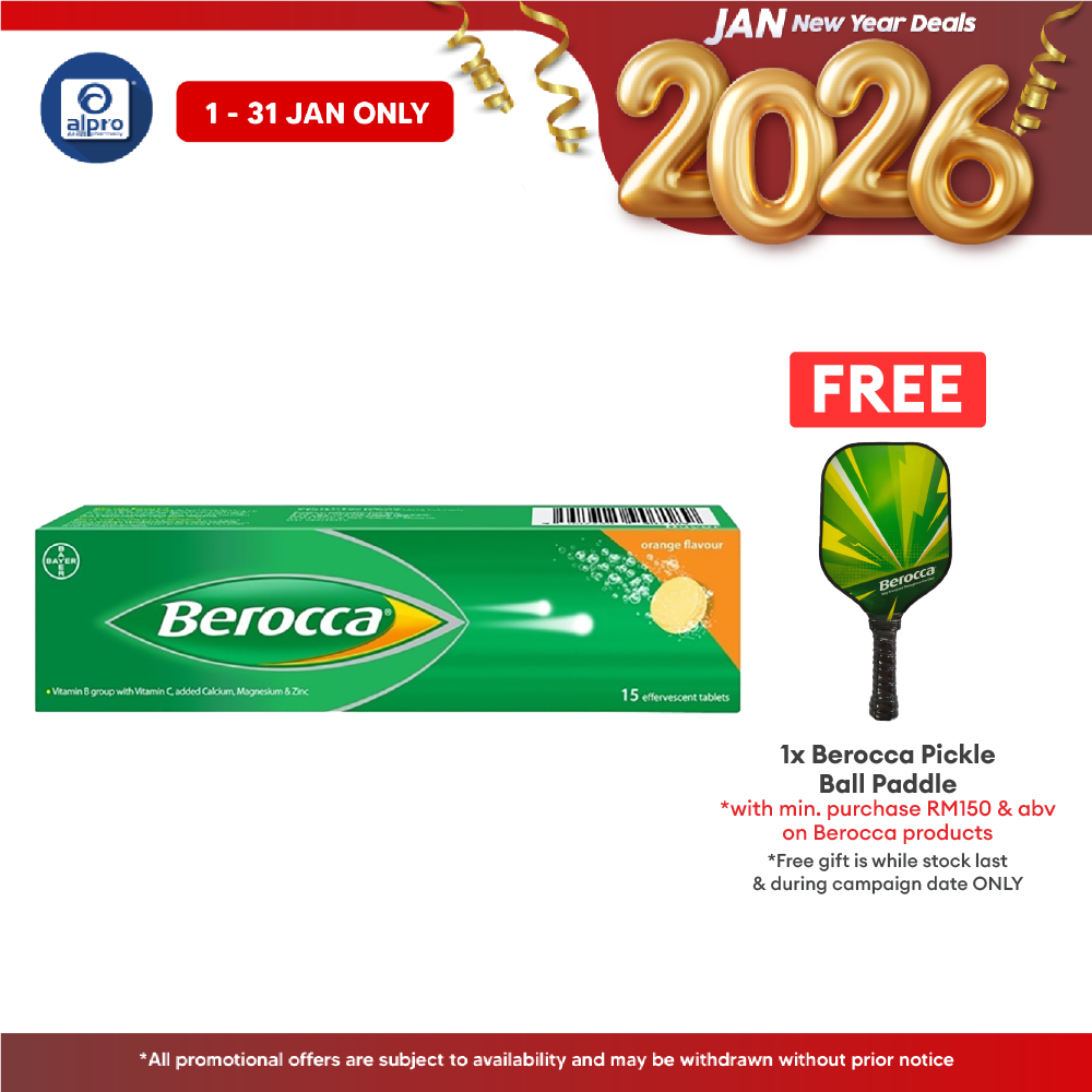 Berocca Effervescent Orange 15s | Vitamin B & C Berocca