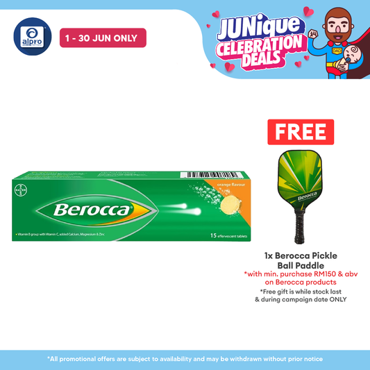 Berocca Effervescent Orange 15s | Vitamin B & C Berocca