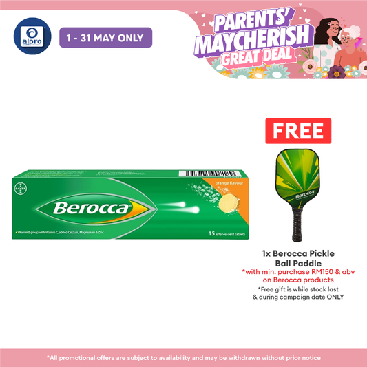 Berocca Effervescent Orange 15s | Vitamin B & C Berocca