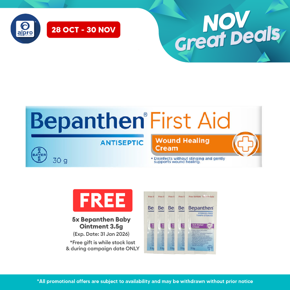 Bepanthen First Aid Cream 30g | Protects Wound Bepanthen
