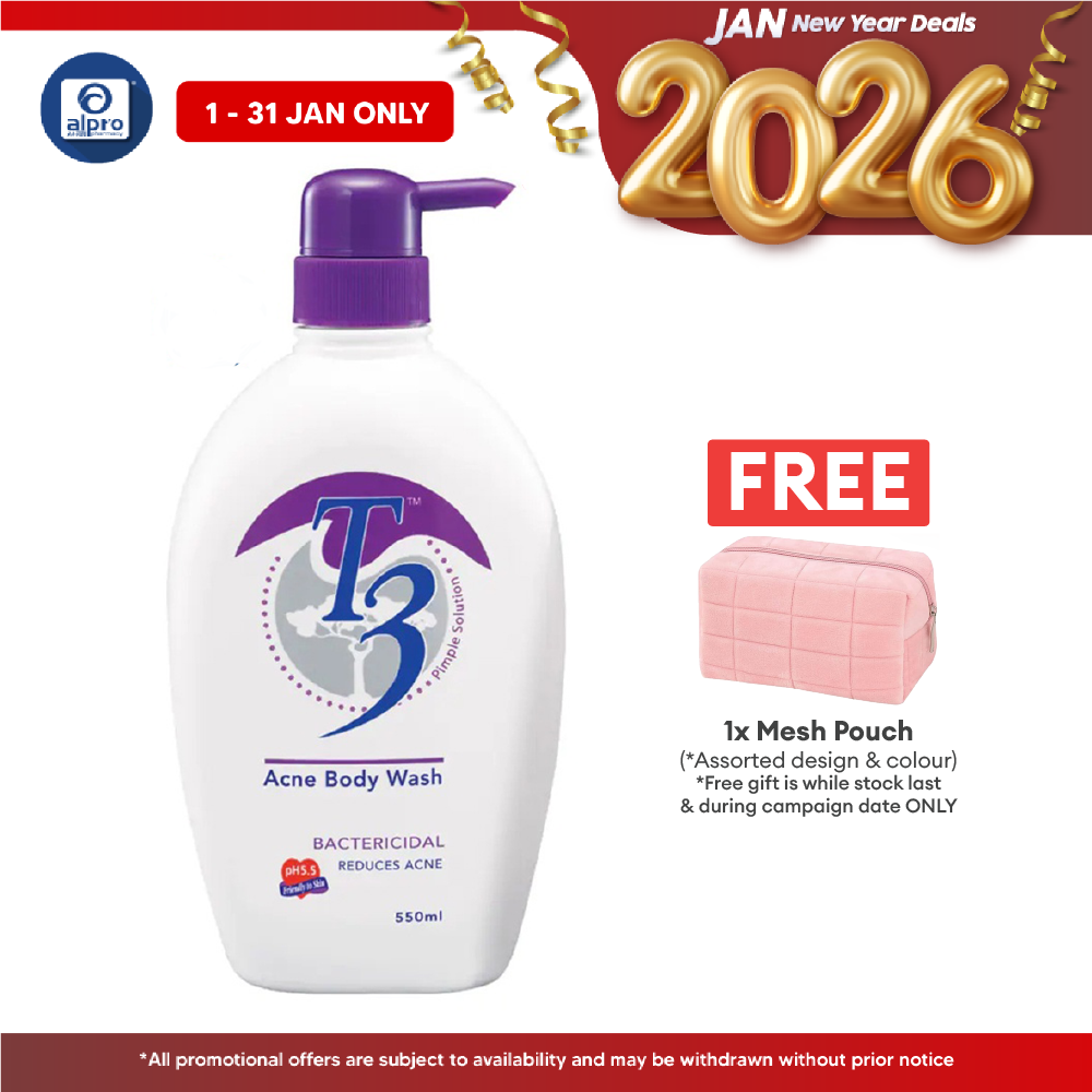 T3 Acne Body Wash 550ml | Helps Reduce Body Acne T3