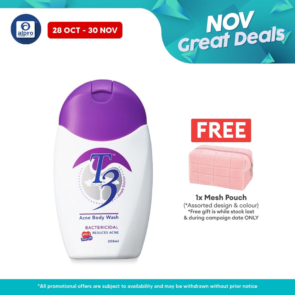 T3 Acne Body Wash 200ml T3