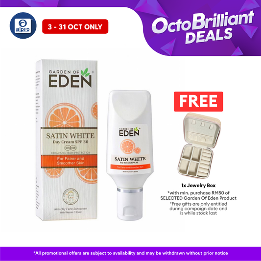 Garden Of Eden Satin White Day Cream SPF 50++ 40g | Helps Lighten Skin Tone Garden Of Eden