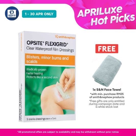 S&n Opsite Flexigrid Clear Waterproof Film Dressings 6cmx7cm 5s Alpro Pharmacy