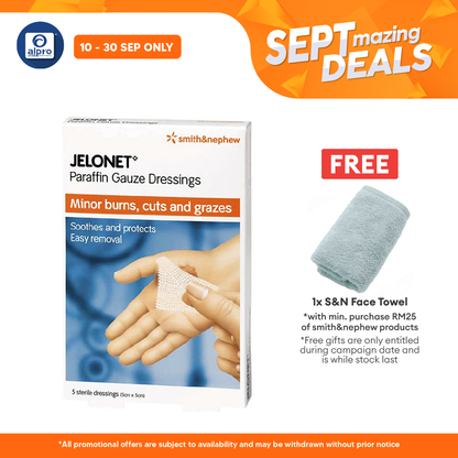 S&n Jelonet Paraffin Gauze Dressing 5cmx5cm 5s Alpro Pharmacy