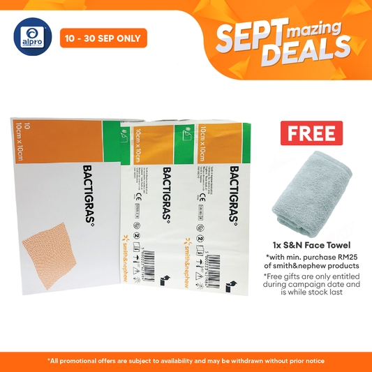 S&n Bactigras 7457 Medicated Paraffin Gauze Dressing 10cmx10cm 10s Alpro Pharmacy