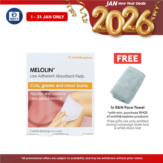 S&N Melolin Low Adherent Absorbent Pad 10cmx10cm 5s | Protect the Wounds Smith&nephew