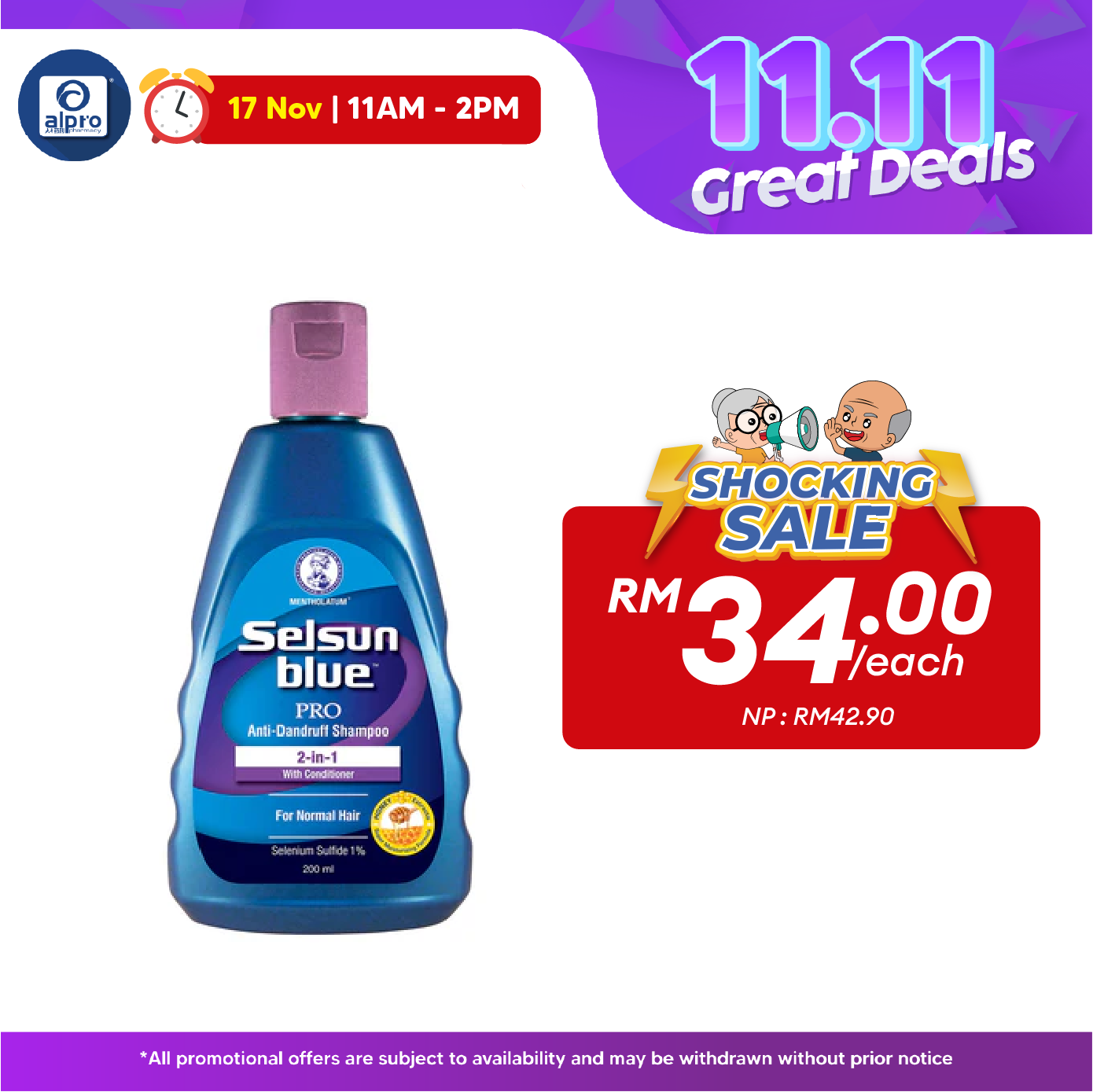 Selsun Blue Pro 2-in-1 Treatment Shampoo 200ml Selsun