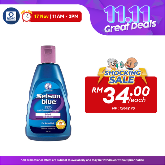 Selsun Blue Pro 2-in-1 Treatment Shampoo 200ml Selsun