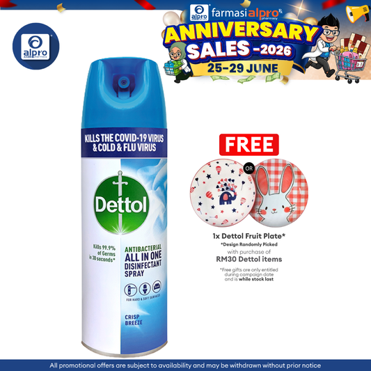 Dettol Disinfectant Spray (Crisp Breeze) 450ml | Kills 99.9% of Virus & Germs Dettol