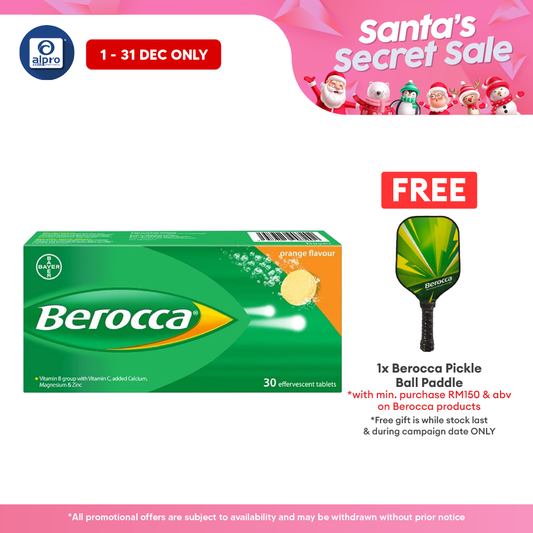 Berocca Effervescent Vitamin C Orange 30s | Helps Reduce Tiredness and Fatigue Berocca