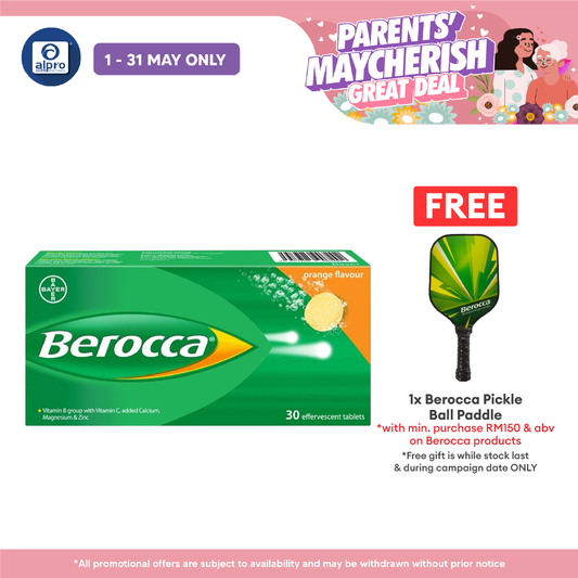 Berocca Effervescent Vitamin C Orange 30s | Helps Reduce Tiredness and Fatigue Berocca