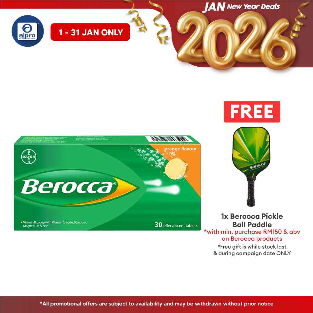 Berocca Effervescent Vitamin C Orange 30s | Helps Reduce Tiredness and Fatigue Berocca