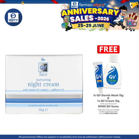 Ego QV Face Nurturing Night Cream 50g | Moisturizer For Sensitive Skin QV