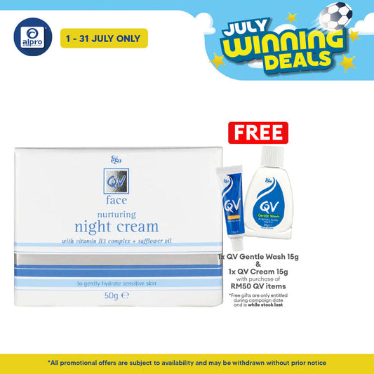 Ego QV Face Nurturing Night Cream 50g | Moisturizer For Sensitive Skin QV