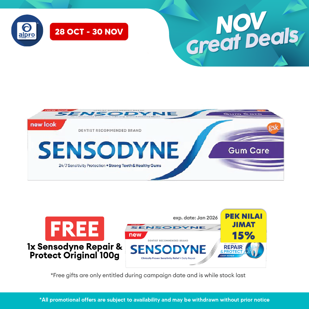 Sensodyne Gum Care 100g | Remove Plaque Bacteria Alpro Pharmacy