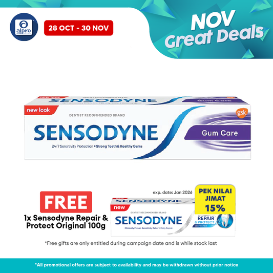 Sensodyne Gum Care 100g | Remove Plaque Bacteria Alpro Pharmacy