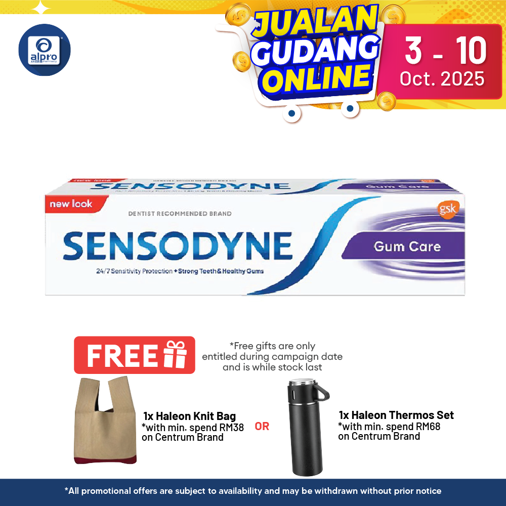 Sensodyne Gum Care 100g | Remove Plaque Bacteria Alpro Pharmacy