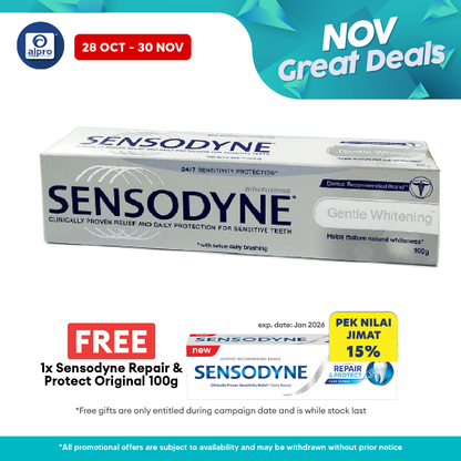 Sensodyne Gentle Whitening 100g | Restore Teeth to Natural Whiteness Alpro Pharmacy