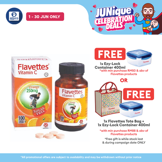 Flavettes Vitamin C 250mg Sugar free Orange 100s | Boosts Immune System Flavettes