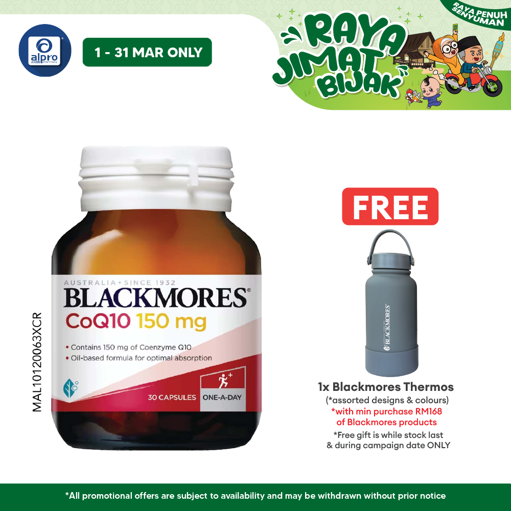 Blackmores CoQ10 (Coenzyme Q10) 150mg 30s | Improve Heart Health Blackmores