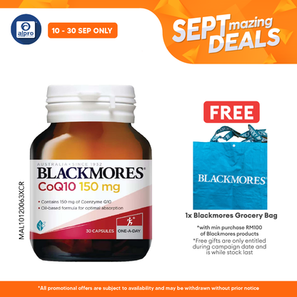 Blackmores CoQ10 (Coenzyme Q10) 150mg 30s | Improve Heart Health Blackmores