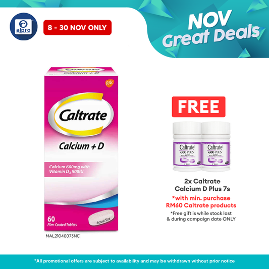 Caltrate Calcium + D 60s | Support Overall Bone Health Alpro Pharmacy