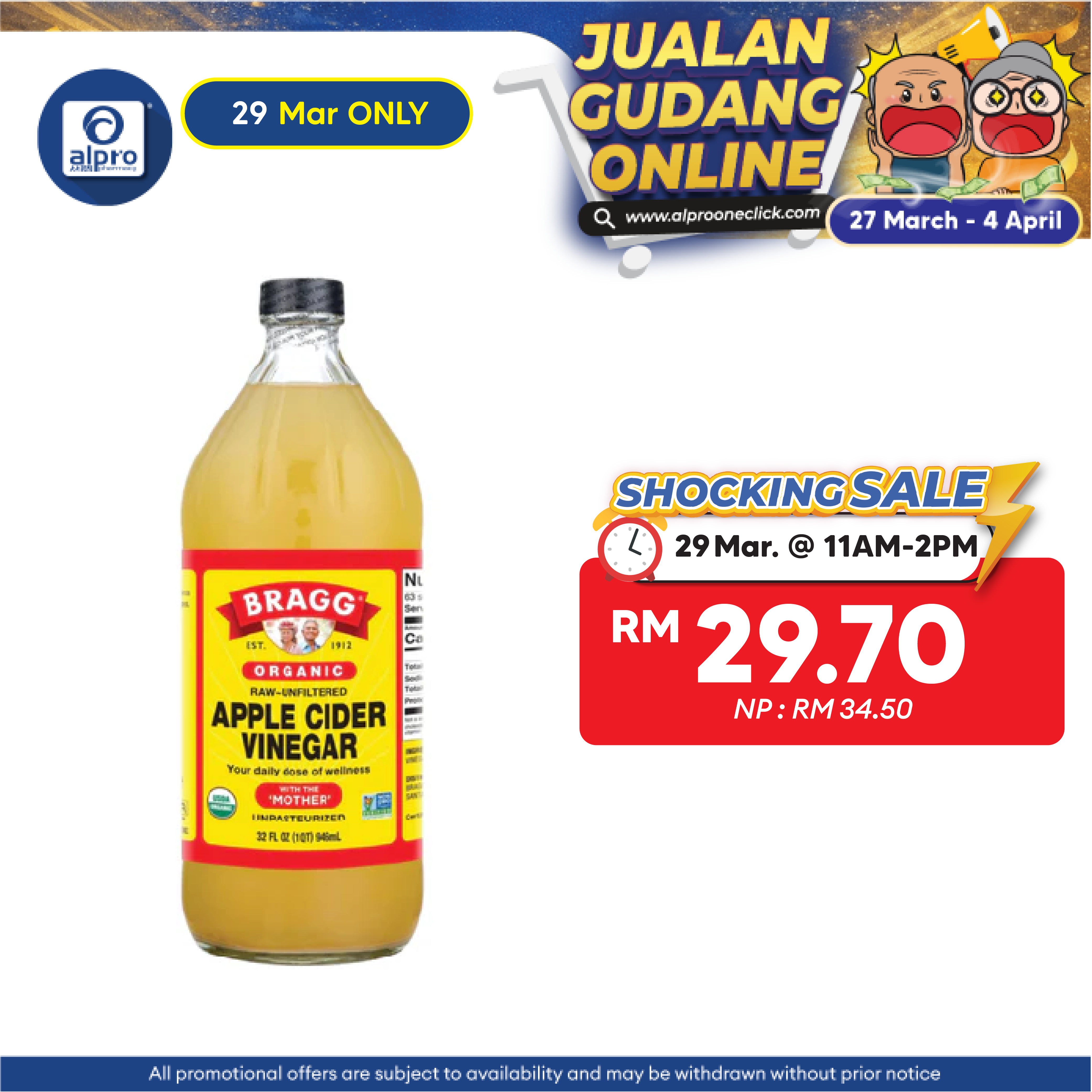 Bragg Apple Cider Vinegar 946ml | Support Immune System Bragg