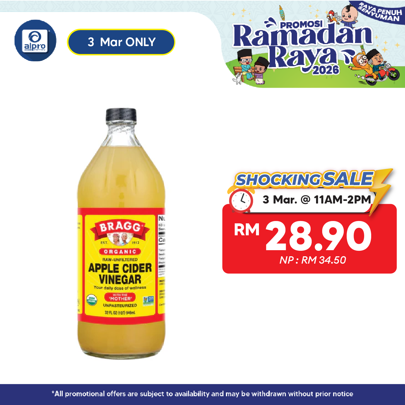 Bragg Apple Cider Vinegar 946ml | Support Immune System Bragg