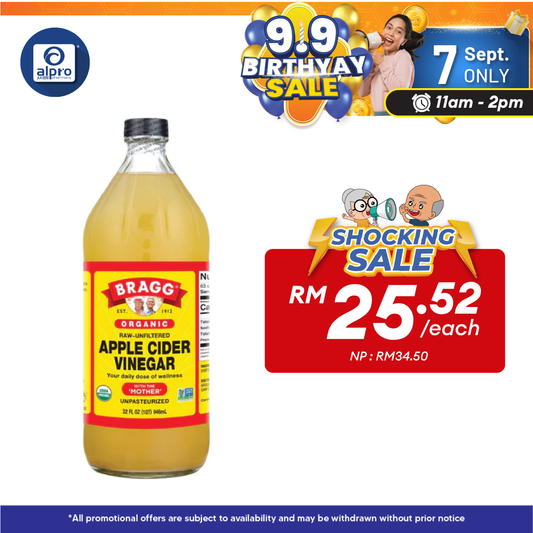 Bragg Apple Cider Vinegar 946ml | Support Immune System Bragg