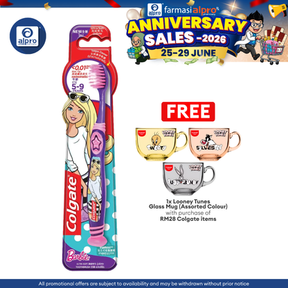 Colgate Toothbrush Barbie Ultra Soft 5-9 Years 1s Colgate