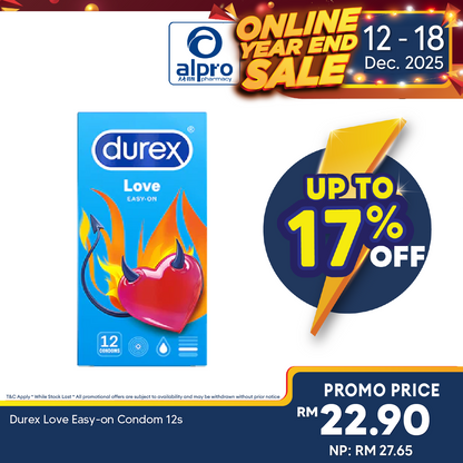 Durex Love Easy-on Condom 12s Durex