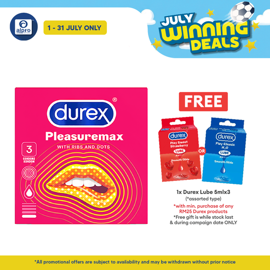 Durex Pleasuremax Easy-on Condom 3s Durex