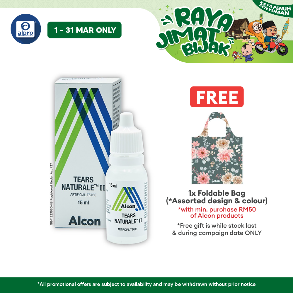 Alcon Tears Naturale II 15ml | Dry Eye Symptoms Reliever Alcon