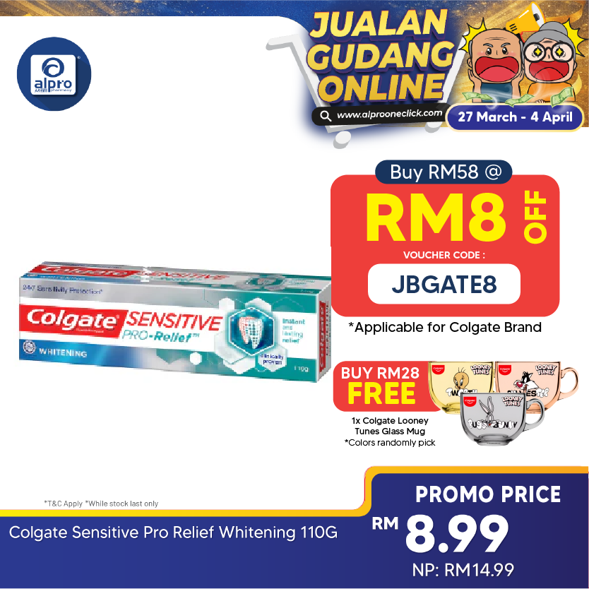 Colgate Sensitive Pro-relief+whitening 75ml/110g Colgate