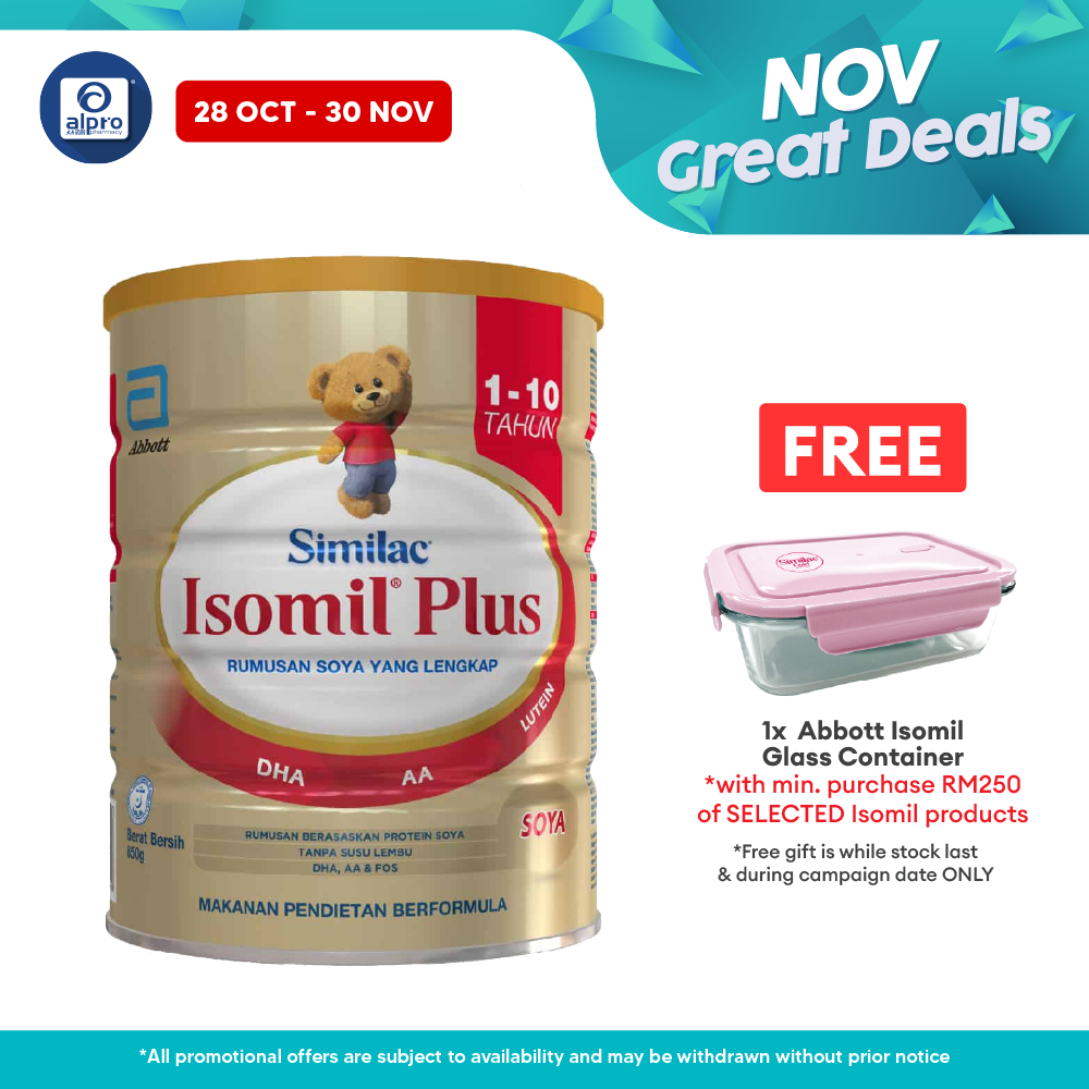 Abbott Isomil Plus Children's Soy Milk Formula 850g For Age 1-10