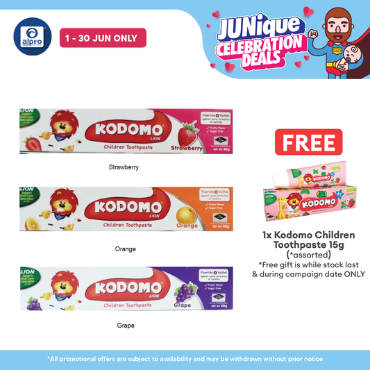 Kodomo Toothpaste 40g ( Strawberry \ Orange \ Grape ) | Restore Minerals & Repair Early Caries Kodomo